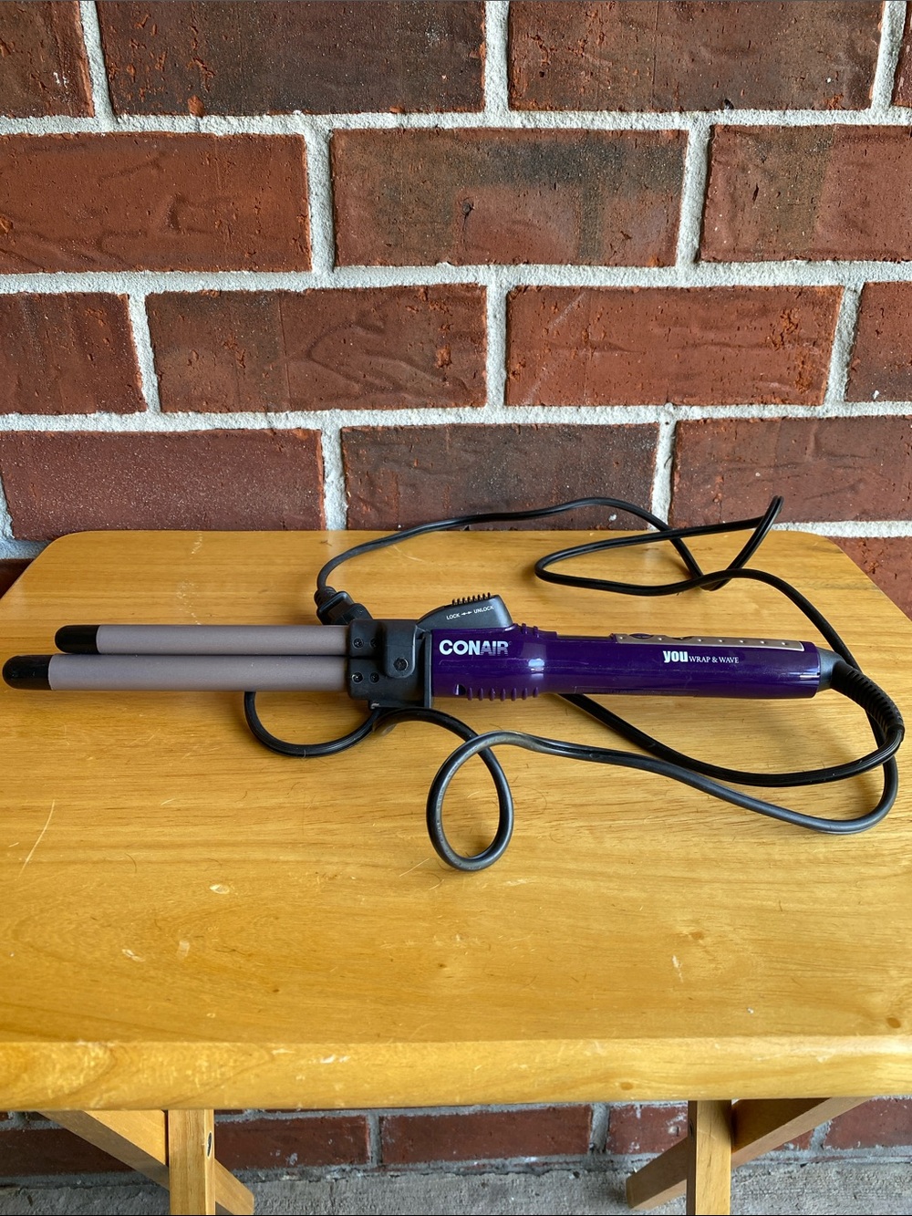 Conair Purple 2-Barrel Curling Iron - Dual Barrel Waver for Defined Waves